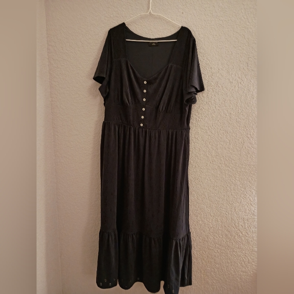 Lane Bryant Dark Blue Tiered Ruffled Sundress 18/20